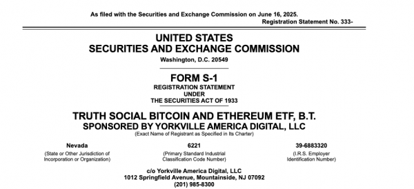 Truth Social Трампа подает форму S-1 для&nbsp;двойного Bitcoin и&nbsp;Ethereum&nbsp;ETF