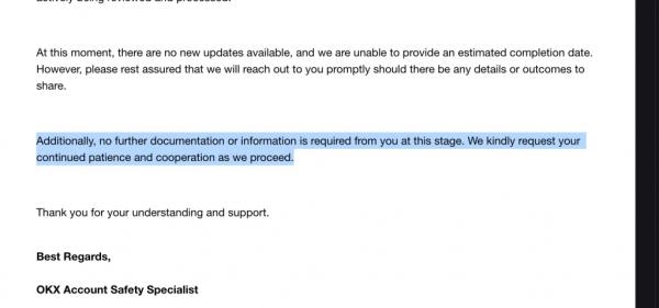 OKX заблокировала аккаунт с $400 000 из-за отсутствия логов за 2020 год&nbsp;