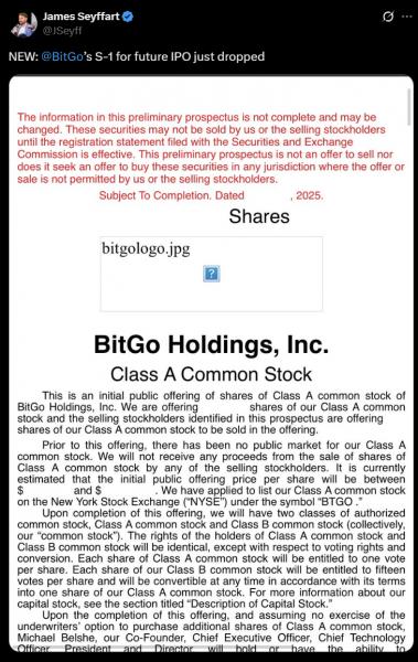 BitGo расширяет институциональное хранение нативных токенов Canton Network