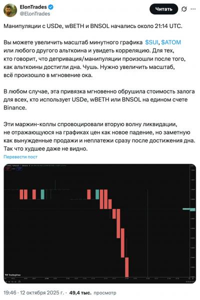 Binance объяснила обнуление цен альткоинов техническим сбоем